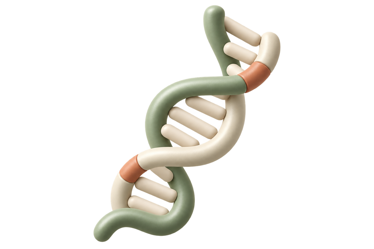 A stylized DNA double helix used as a conceptual symbol of genetics and molecular biomarkers